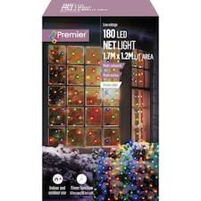 Premier Net LED Lights Multi-Coloured 1.7 x 1.2m