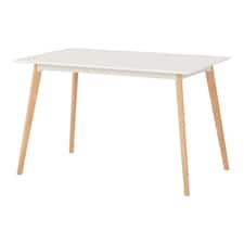 Bendal Dining Table - L75 x W120 x H75 cm - White/Beech White