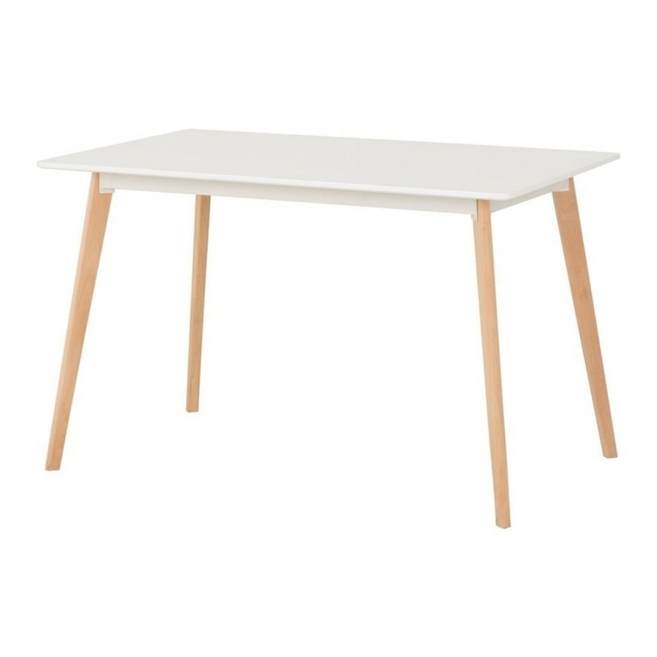 image 1 of Bendal Dining Table - L75 x W120 x H75 cm - White/Beech White