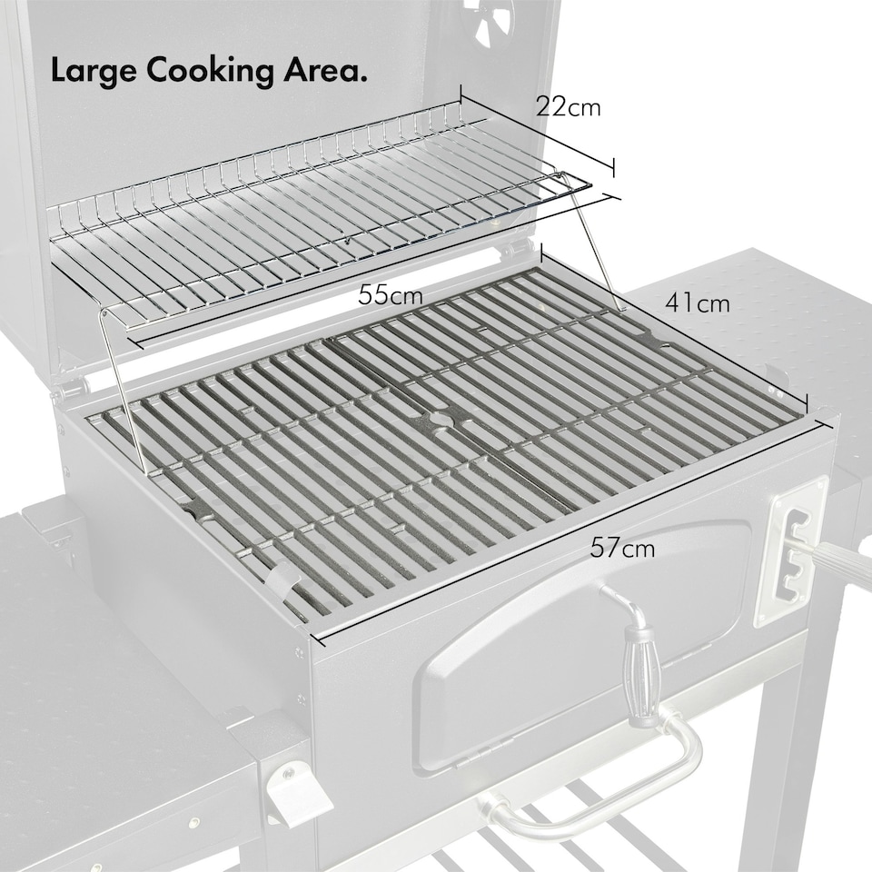 image 1 of VonHaus Charcoal BBQ XL Portable Barbecue