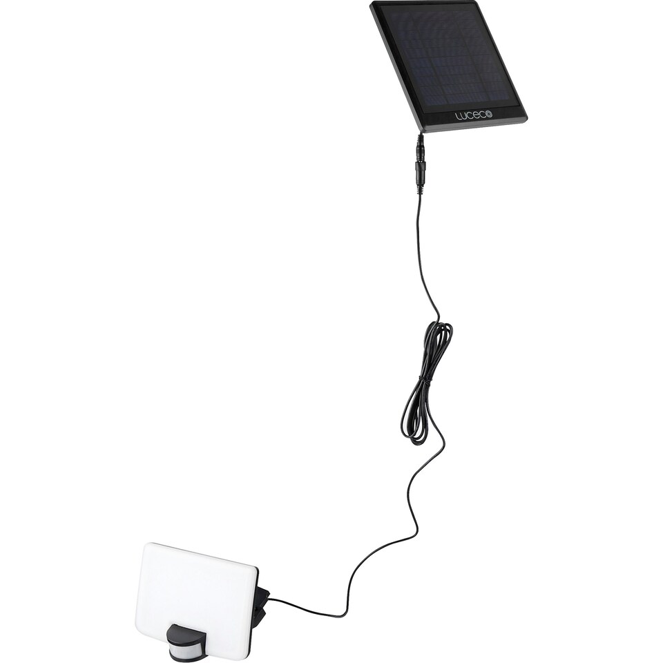 image 1 of Luceco Guardian LED Solar Floodlight & PIR Motion Sensor, 800lm, 8W