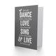 image 2 of Dance Love Sing Live Mono Friendship Card