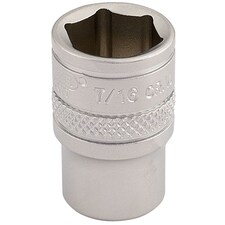 7/16" 6Pt Socket 1/4  Dr-Pckd - 16525