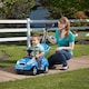 image 7 of COSTWAY 3 in 1 Convertible Baby Stroller Ride on Car Blue