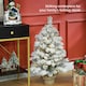 image 4 of HOMCOM 3ft Artificial Christmas Tree with LED Light, Concrete Base