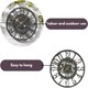 image 8 of Marco Paul 12in Grey Waterproof Garden Clock Grey