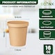 image 4 of ECONX 16oz Disposable Soup Containers with Lids Paper Bowl Takeaway Tubs for Hot or Cold Food 25pc