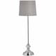 image 1 of Genoa Chrome Table Lamp - Glass/Metal - L20 x W20 x H62 cm - Grey/Silver Silver