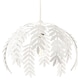 image 1 of Traditional Fern Leaf Design Ceiling Pendant Light Shade in White Gloss Finish | White | White | 1