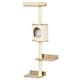 image 6 of PawHut Wall-Mounted Cat Tree Shelter with Cat House, Bed Beige