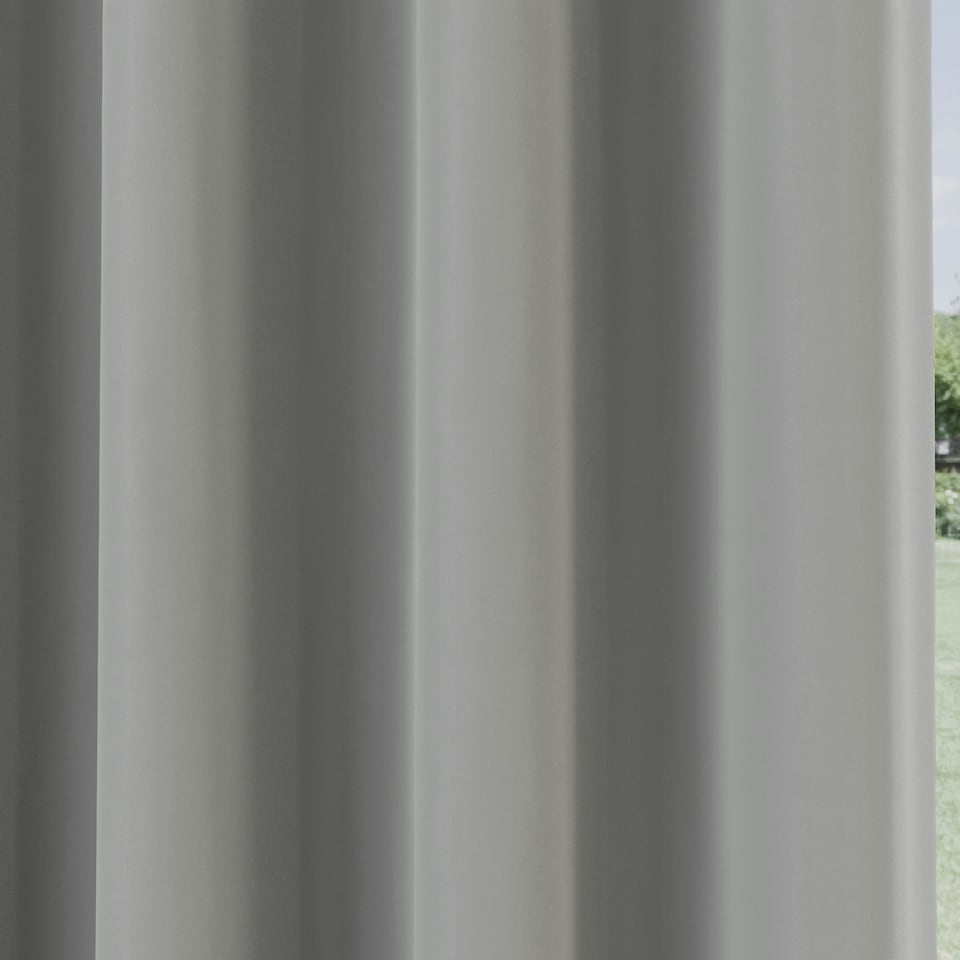 image 1 of Supersoft Grey Curtains 66 x 90 inch (168 x 229 cm) Room Darkening Eyelet Thermal Noise Reducing Curtains for Bedroom and Living Room