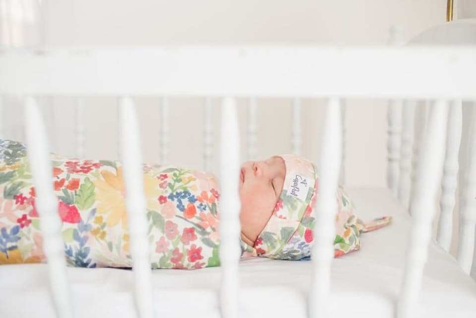 image 1 of Copper Pearl Knitted Swaddle Blanket Lark