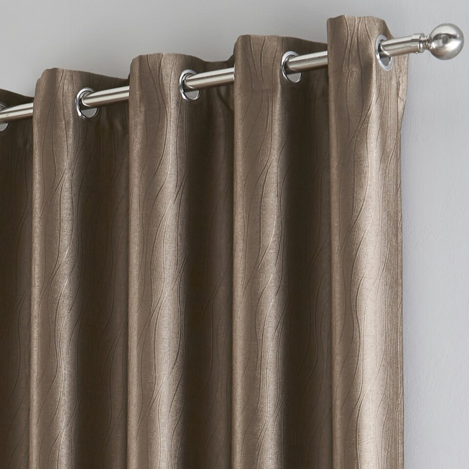 image 1 of Goodwood Bronze Curtains 66 x 72 inch (168 x 183 cm) Room Darkening Eyelet Thermal Noise Reducing Curtains for Bedroom and Living Room