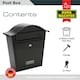 image 8 of Burg-Wachter Classic Wall Mounted Galvanised Steel Lockable Weatherproof Post Box - 36x37x13cm N/A | Anthracite