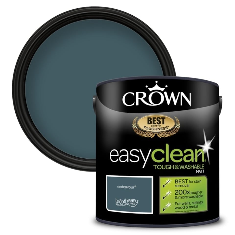 image 1 of Crown Easyclean Matt Emulsion 2.5L Endeavour