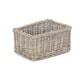 image 3 of Small Wicker Grey Wash Storage Tray | Grey | Grey Wash
