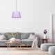 image 6 of Traditional 30cm Soft Lilac Linen Fabric Drum Table/Pendant Shade 60w Maximum | Purple | 12"