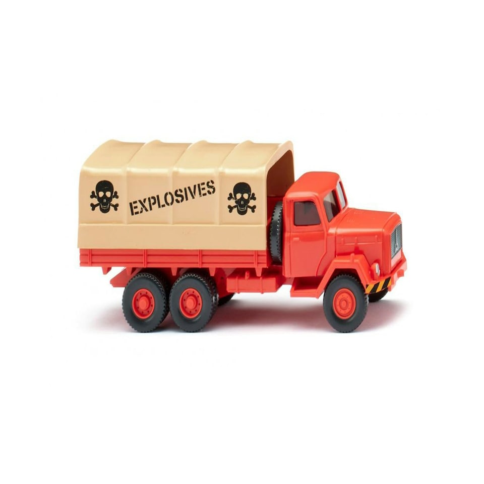 Wiking Magirus Flatbed Lorry Luminous Red 1958-64