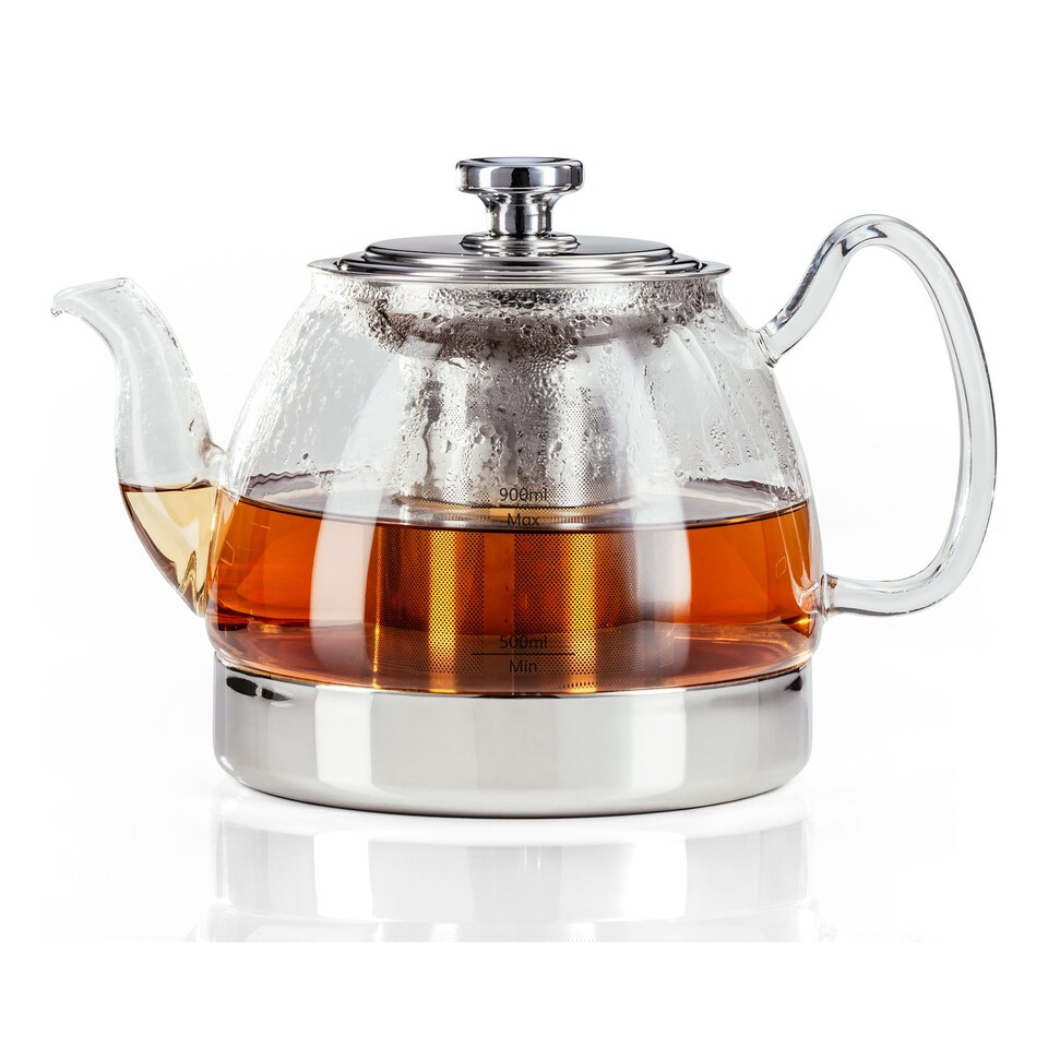 image 1 of Judge Speciality Stove Top Glass Teapot 900ml with Infuser