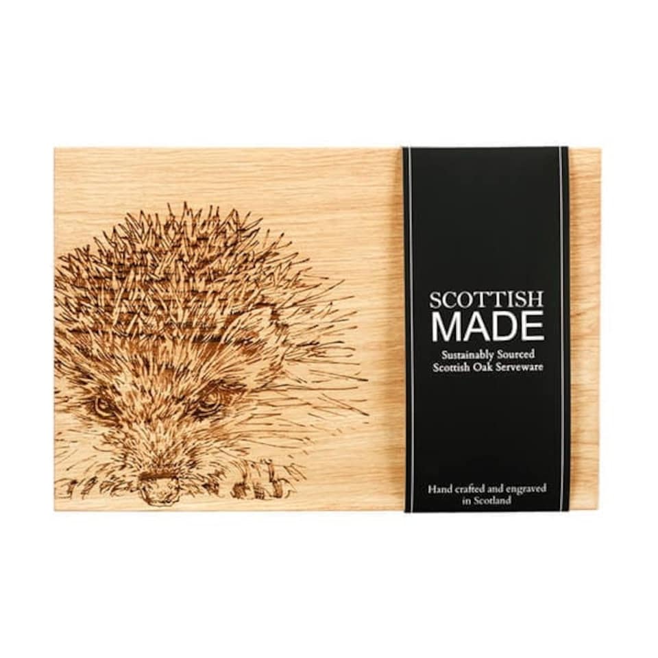 image 1 of The Just Slate Company Hedgehog 30cm Oak Serving Board