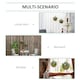 image 4 of Outsunny 2 PCs Artificial Lisianthus Flower Hanging Planter Basket Home