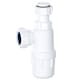image 5 of SPARES2GO Telescopic Waste Bottle Trap 32mm 1.25" Basin Bidet Urinal Bathroom Kitchen Sink 75mm Seal