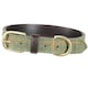 image 1 of Digby & Fox Checked Leather Dog Collar - Red/Yellow/Blue - XXL