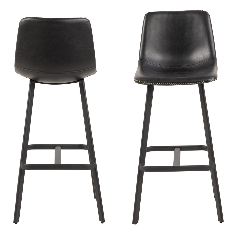 image 1 of I Oregon Bar Chair in Black Set of 2