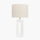 image 2 of Rectangle White Ceramic Tall Table Lamp | White | White | 1