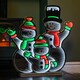image 2 of 65cm Infinity Standing Snowmen Family on Metal Base with White, Red & Green LEDs