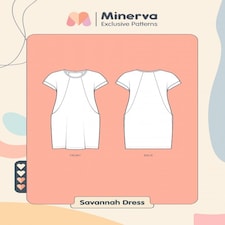 Minerva Savannah Dress Paper Sewing Pattern – Women’s Dress, Sizes K–T, Easy