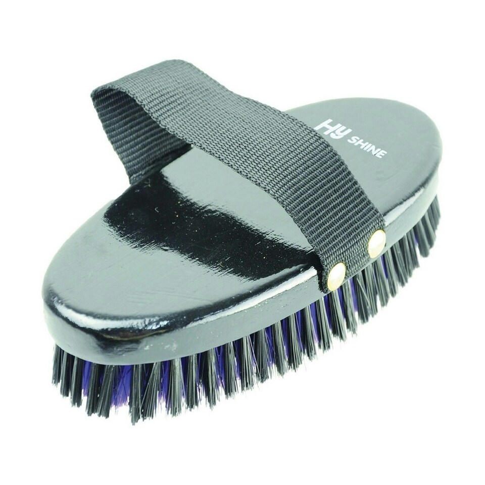 HySHINE Wooden Body Brush - Black/Purple - One Size