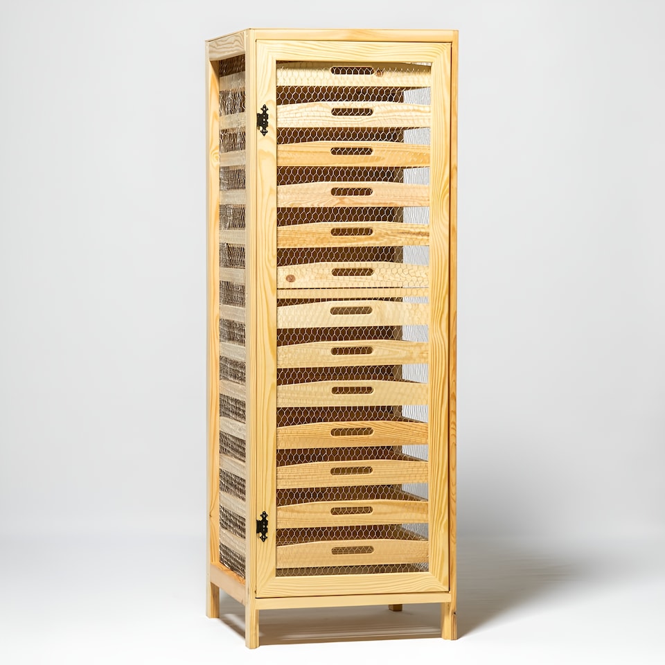 image 1 of Primrose Traditional Apple Storage Rack 13 Drawers H156cm x W55cm x D59cm