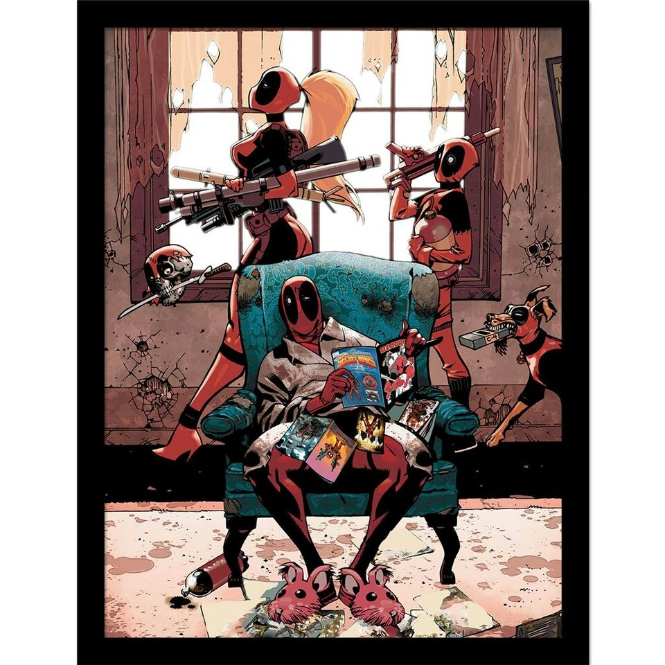 image 1 of Deadpool (Family) Framed 30x40cm Print