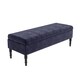 image 4 of 137cm Safar Plain Ottoman Storage Bench -Naples Shoes Bench with Black Turned Wooden Legs - Charcoal Upholstery Footstool Storage