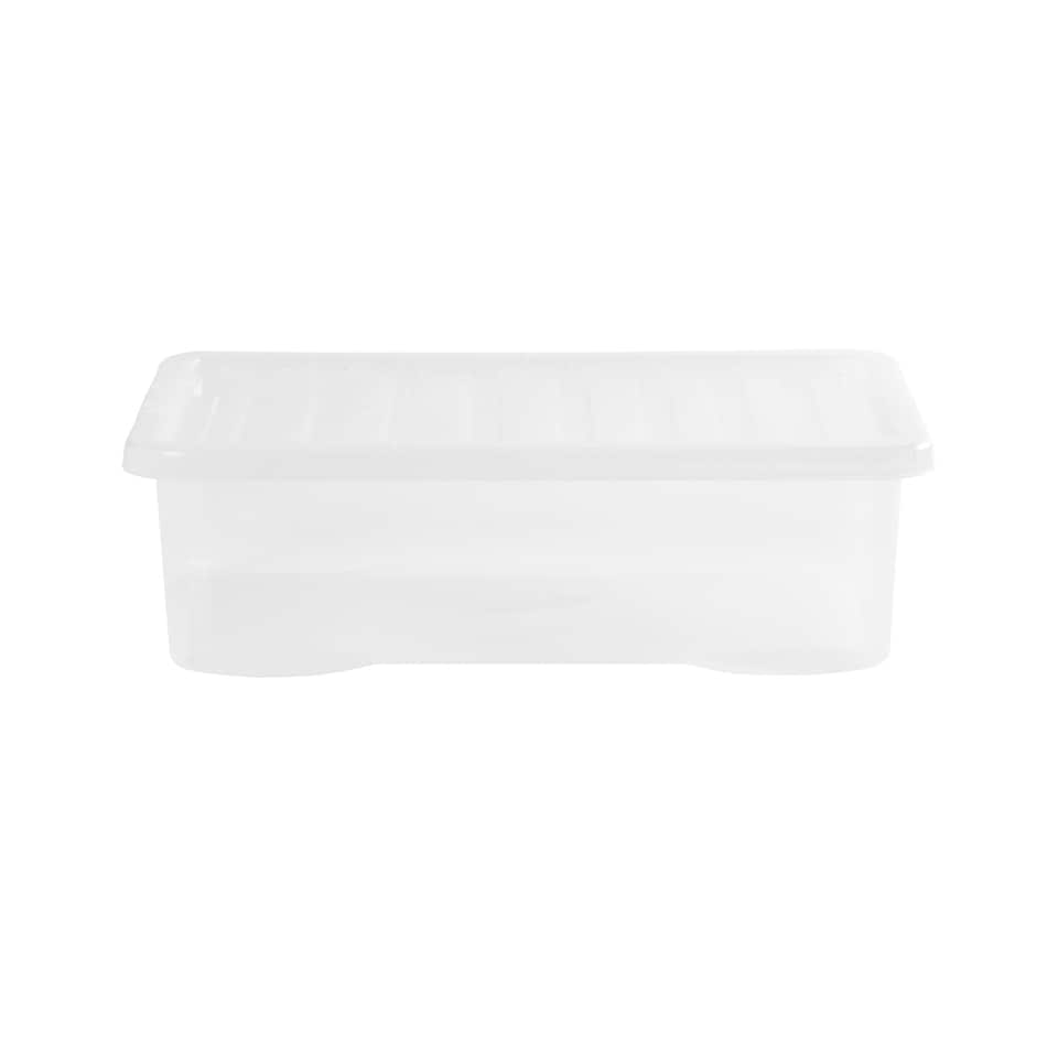 image 1 of Wham Crystal 5 x 32L Stackable Plastic Storage Boxes with Lids | Green