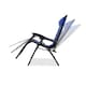 image 2 of Groundlevel 1x Luxury Gravity Garden Adjustable Sun Lounger Relaxer Chair | Blue | Blue