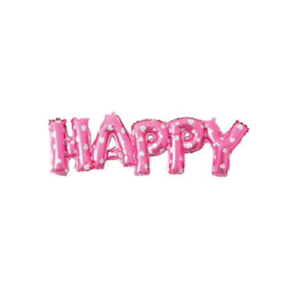 Realmax Hello Script Foil Balloon - Pink - One Size