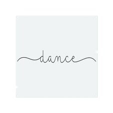 Text Dance Designer Splash Back | White