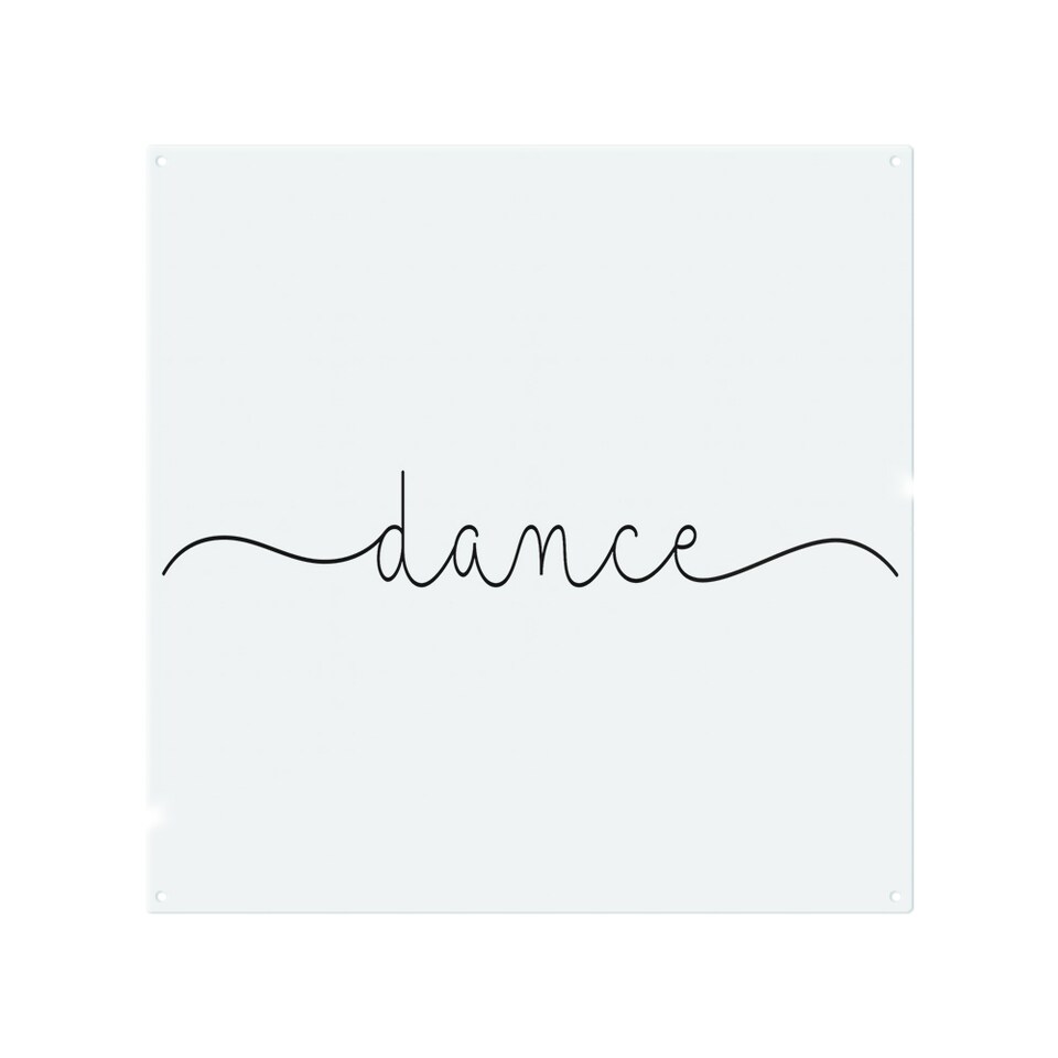 image 1 of Text Dance Designer Splash Back | White