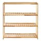 image 1 of Parker Walnut Wood Bathe Four Tier Shoe Rack | Cream