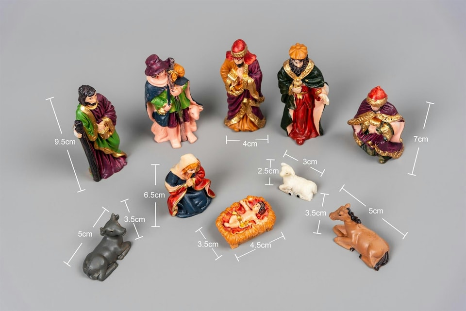 image 1 of Handmade Nativity Scene Birth Jesus Wooden Stable Figurine House Sculpture Christmas Decoration Xmas Décor