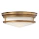 image 1 of Hadley 3 Light Semi Flush Ceiling Light Brushed Bronze, E27