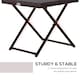 image 4 of Outsunny Folding Rattan Garden Coffee Table, Small Square Outdoor Bistro Side Table with Rattan Top for Patio, Balcony, Porch, 40 x 40 x 40 cm, Brown