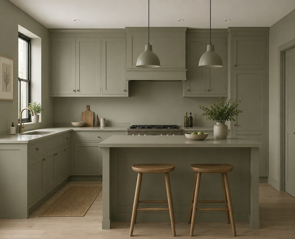 image 1 of Innov8 Coatings Designer Kitchen Cupboard Paint – 750 ml - Durable Satin Finish - Sage Green | Green | Sage Green | 750ml | 1