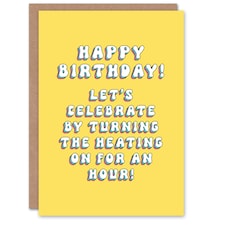 Celebrate Turn Heat On Cold Weather Woman Her Funny Birthday Card