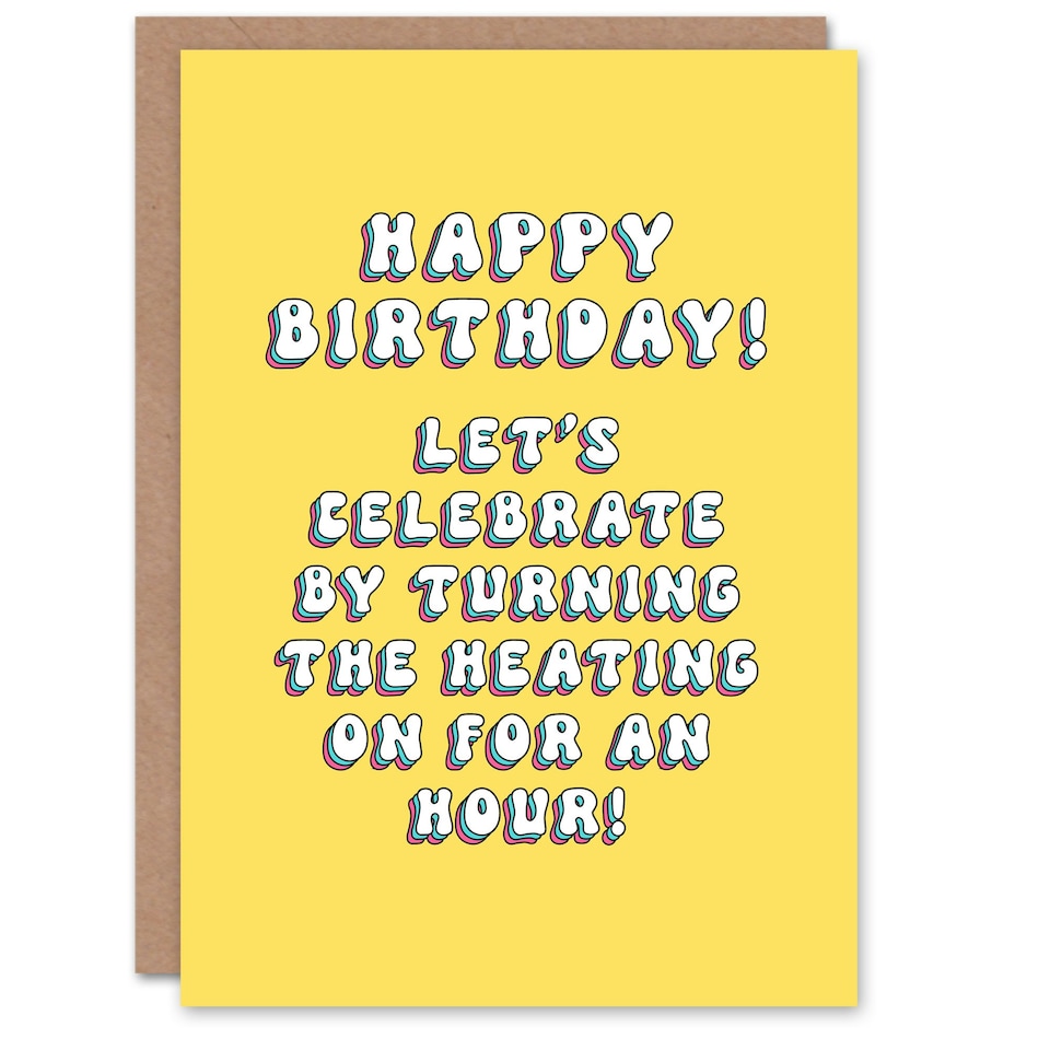 image 1 of Celebrate Turn Heat On Cold Weather Woman Her Funny Birthday Card