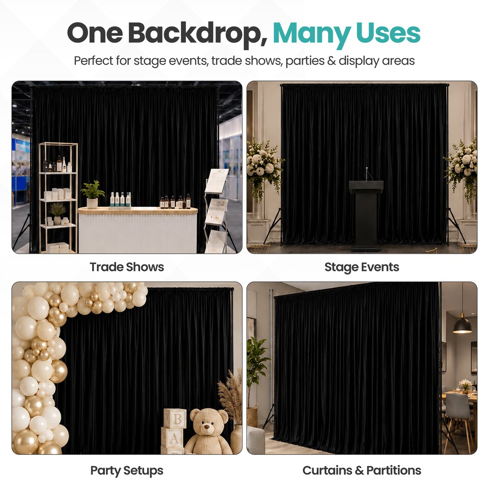 image 1 of 3x3M Velvet Photography Background, 190GSM Polyester Washable Backdrop