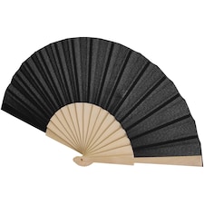 Manuela Handheld Fan - Solid Black - One Size