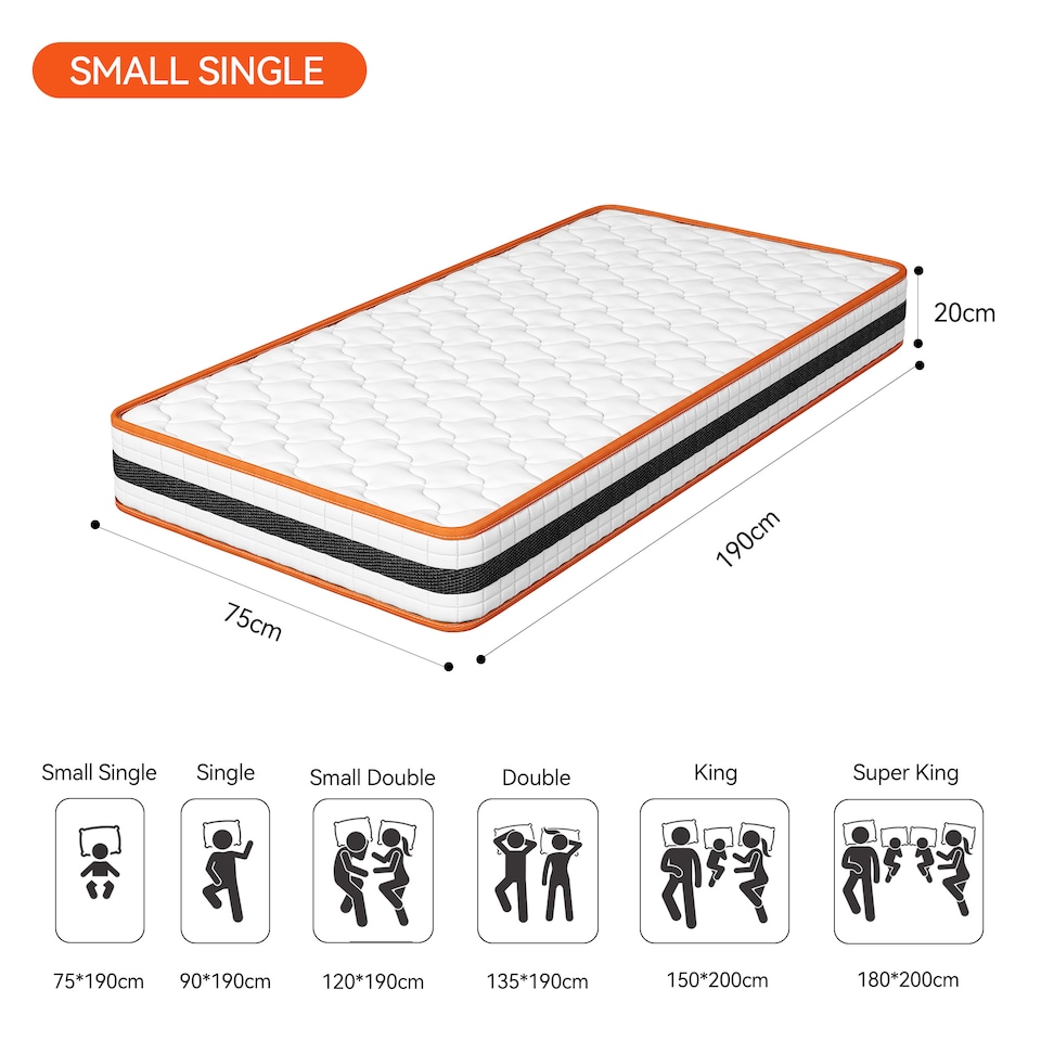 image 1 of Small Single Mattress Breathable Memory Foam OEKO-TEX Mattress